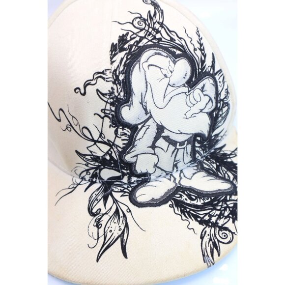 Disney Grumpy Graphic Baseball Cap Beige | Streetwear Y2K Cartoon Vintage - Picture 5 of 9